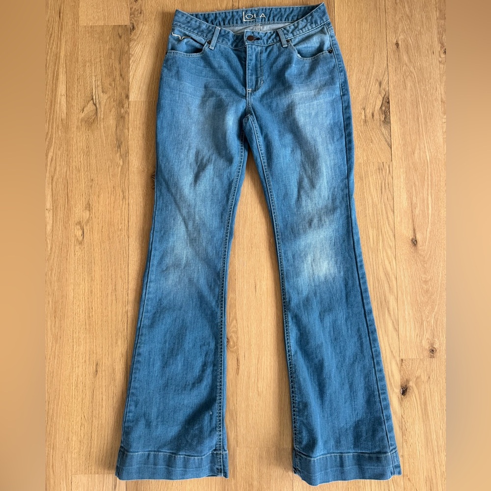 Lola Kimes Ranch Bootcut Jeans Womens 8 34 Medium Wash USA Made